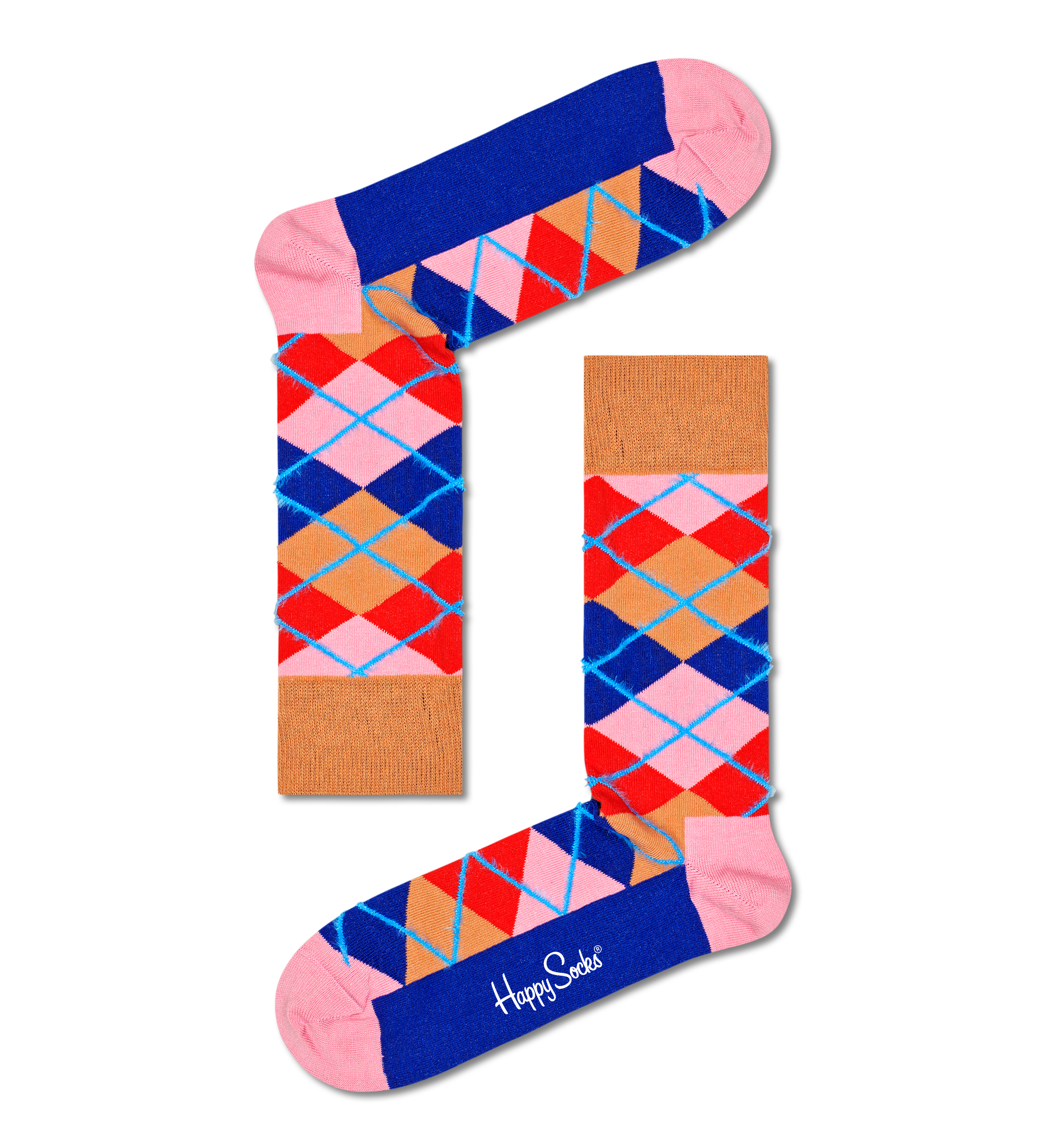Brown Argyle Crew Sock | Happy Socks