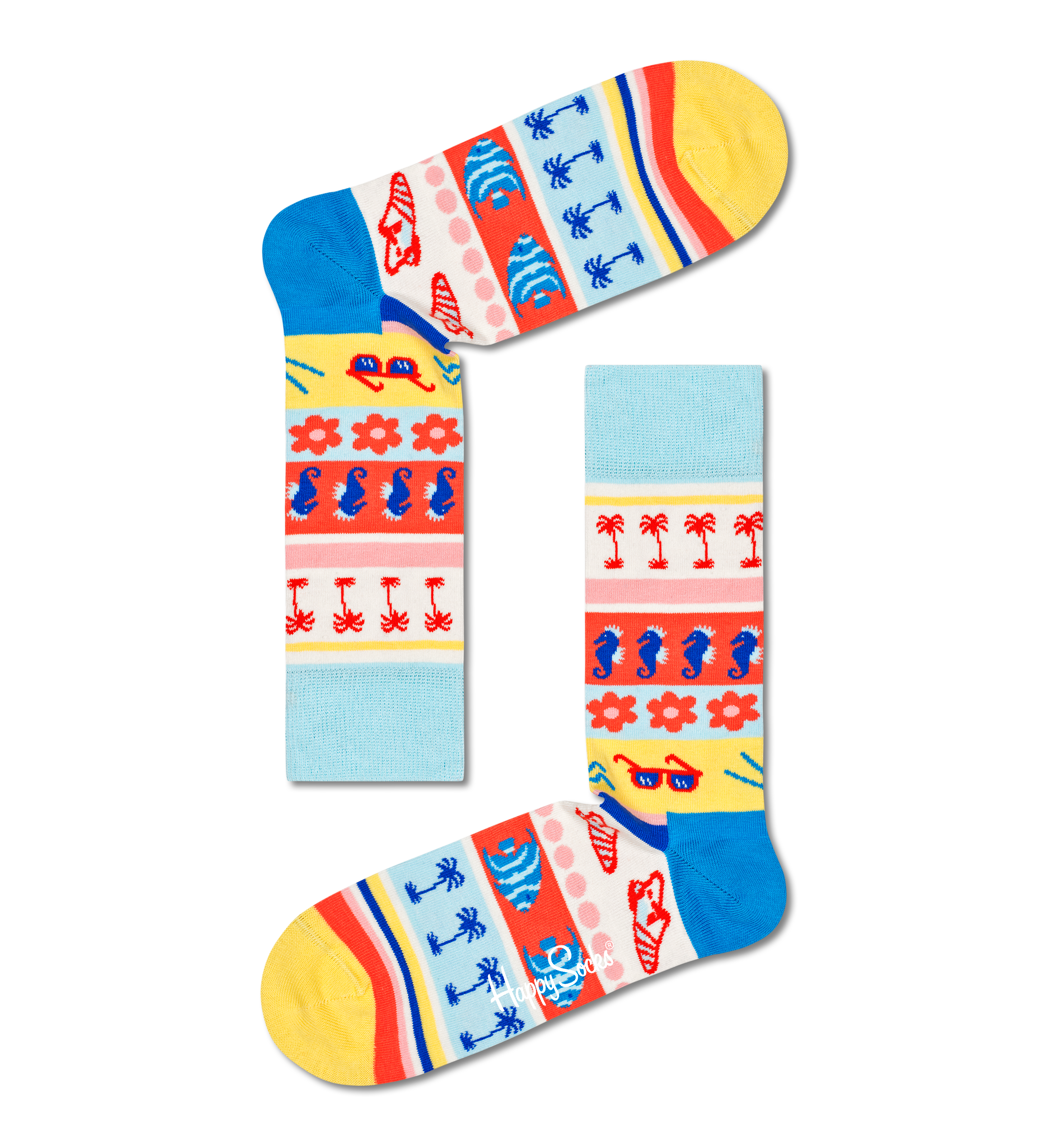 White Beach Time Sock | Happy Socks