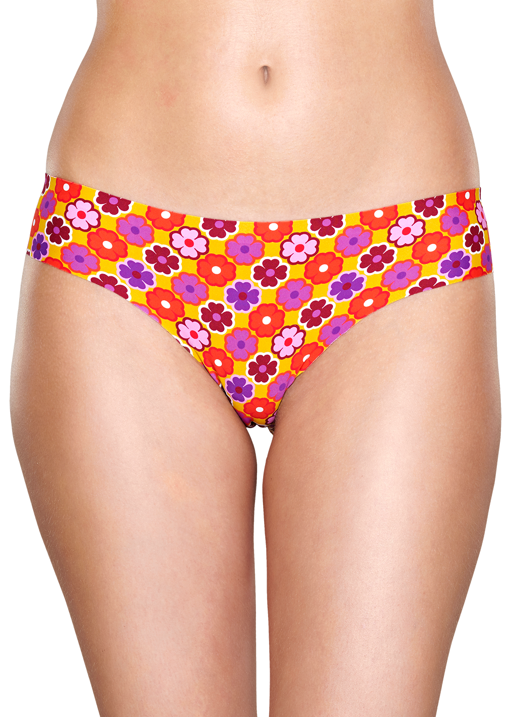 Women’s underwear: Flower Power Cheeky, Yellow | Happy Socks