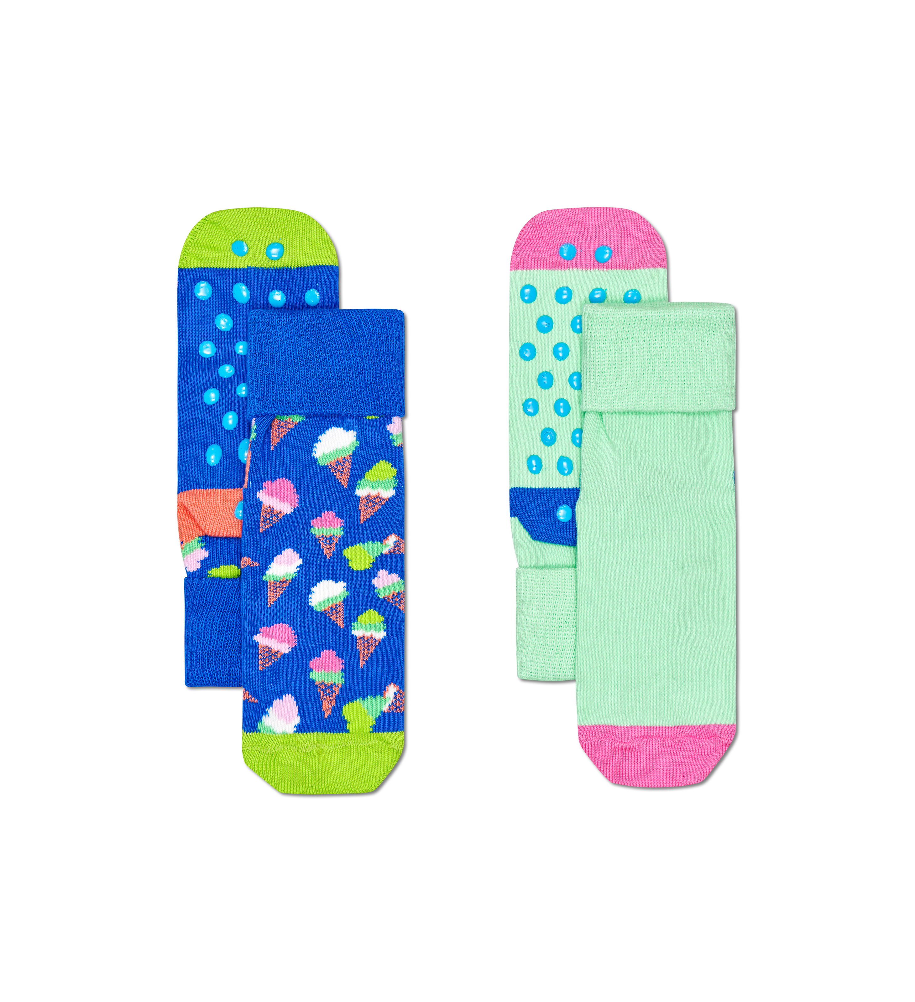 Anti-Slip Socks for Babies 2pc: Ice Cream | Happy Socks