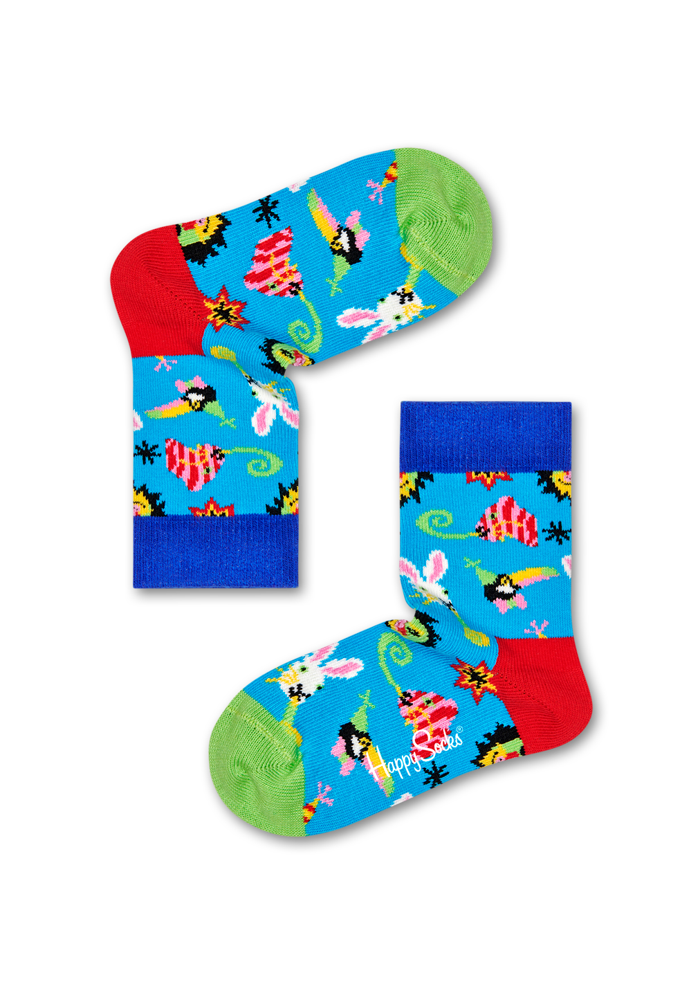 Wild Party Socks, Blue - Kids | Happy Socks