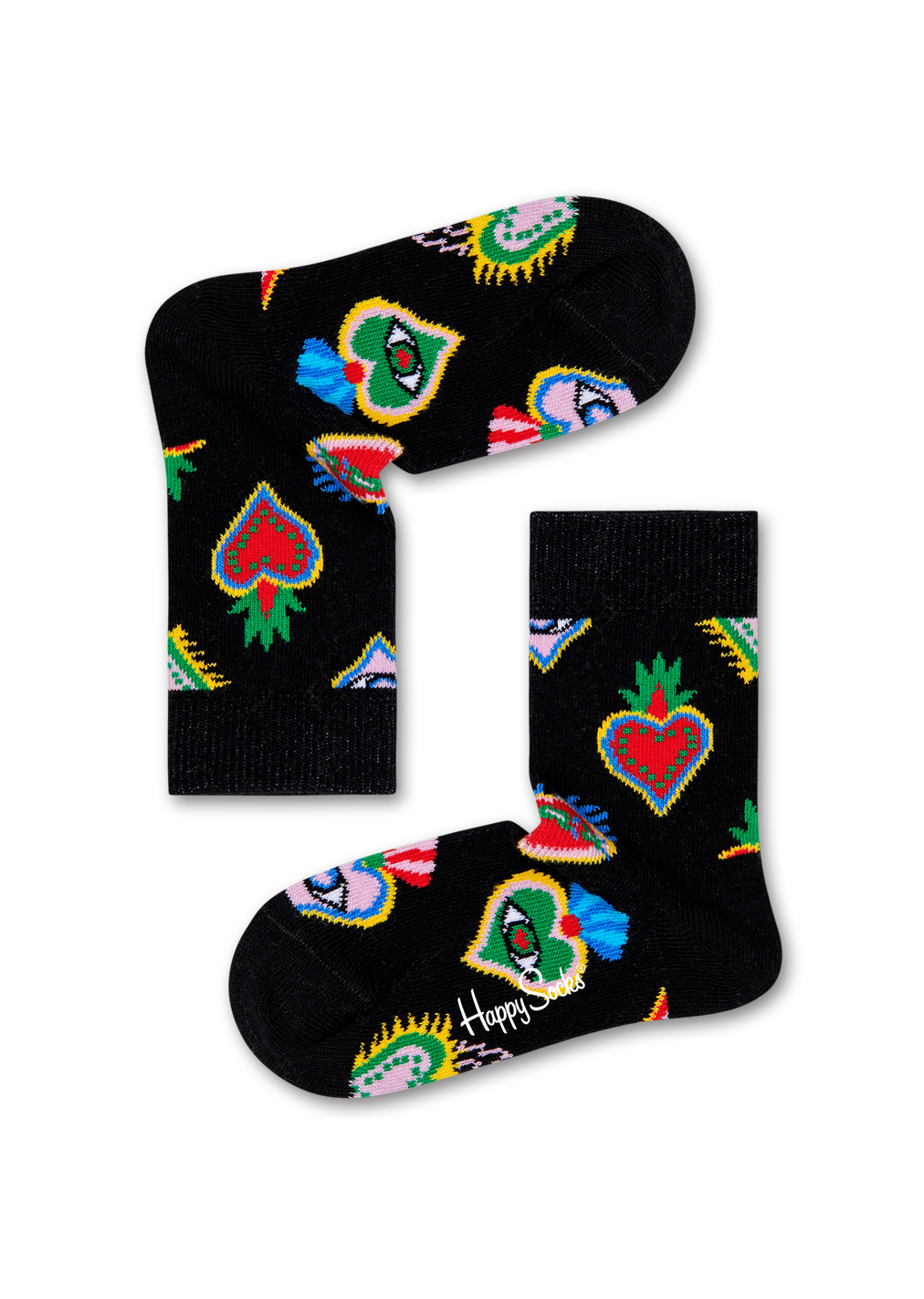Sacred Heart Socks, Black - Kids| Happy Socks