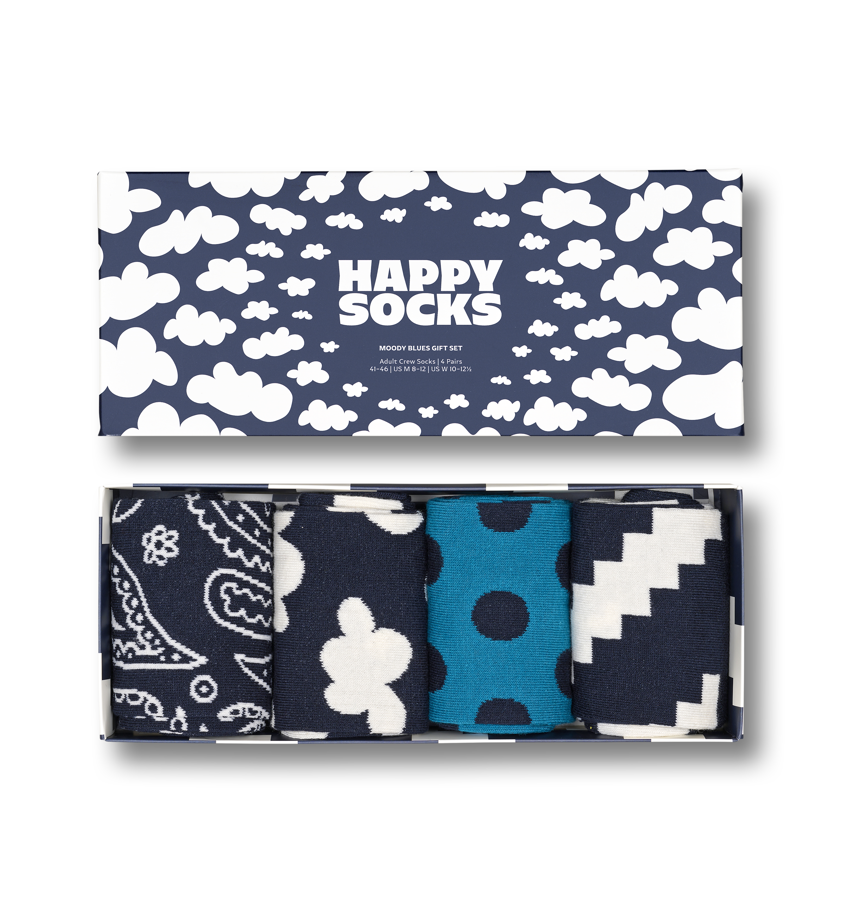 4-Pack Moody Blues Crew Socks Gift Set
