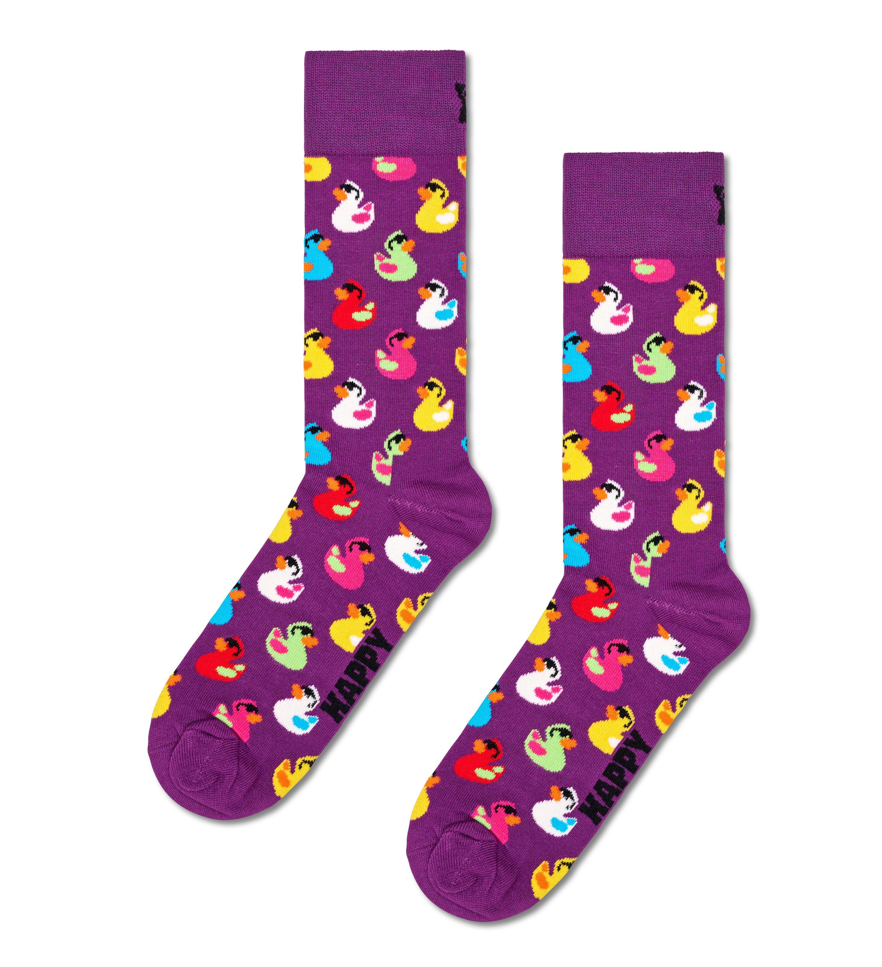 Patterned Purple Socks: Rubber Duck | Happy Socks