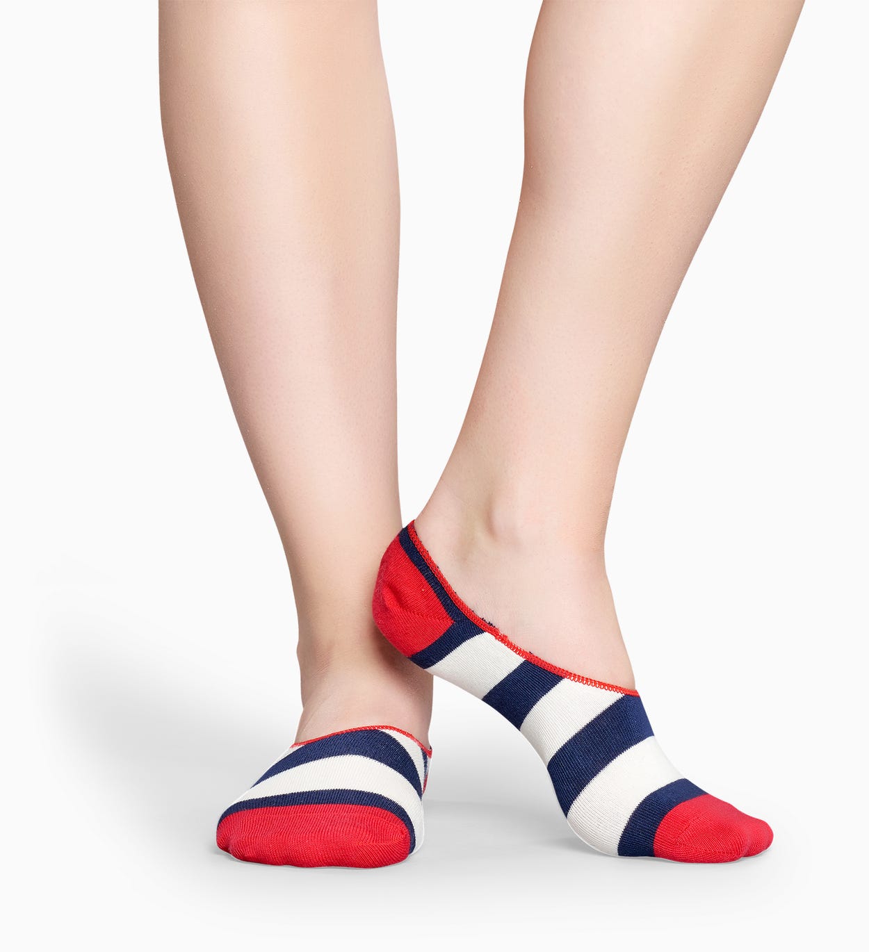 Rot blau gestreifte Füßlinge: Stripe | Happy Socks