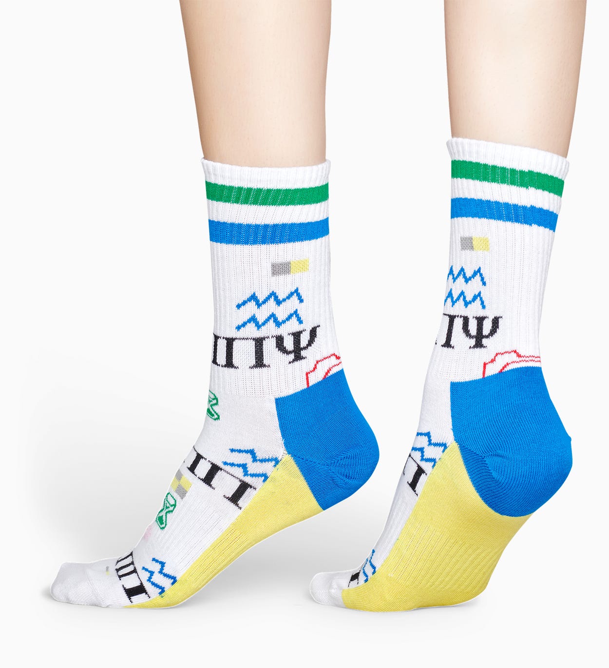 Weiße Sportsocken: Wingdings - ATHLETIC | Happy Socks