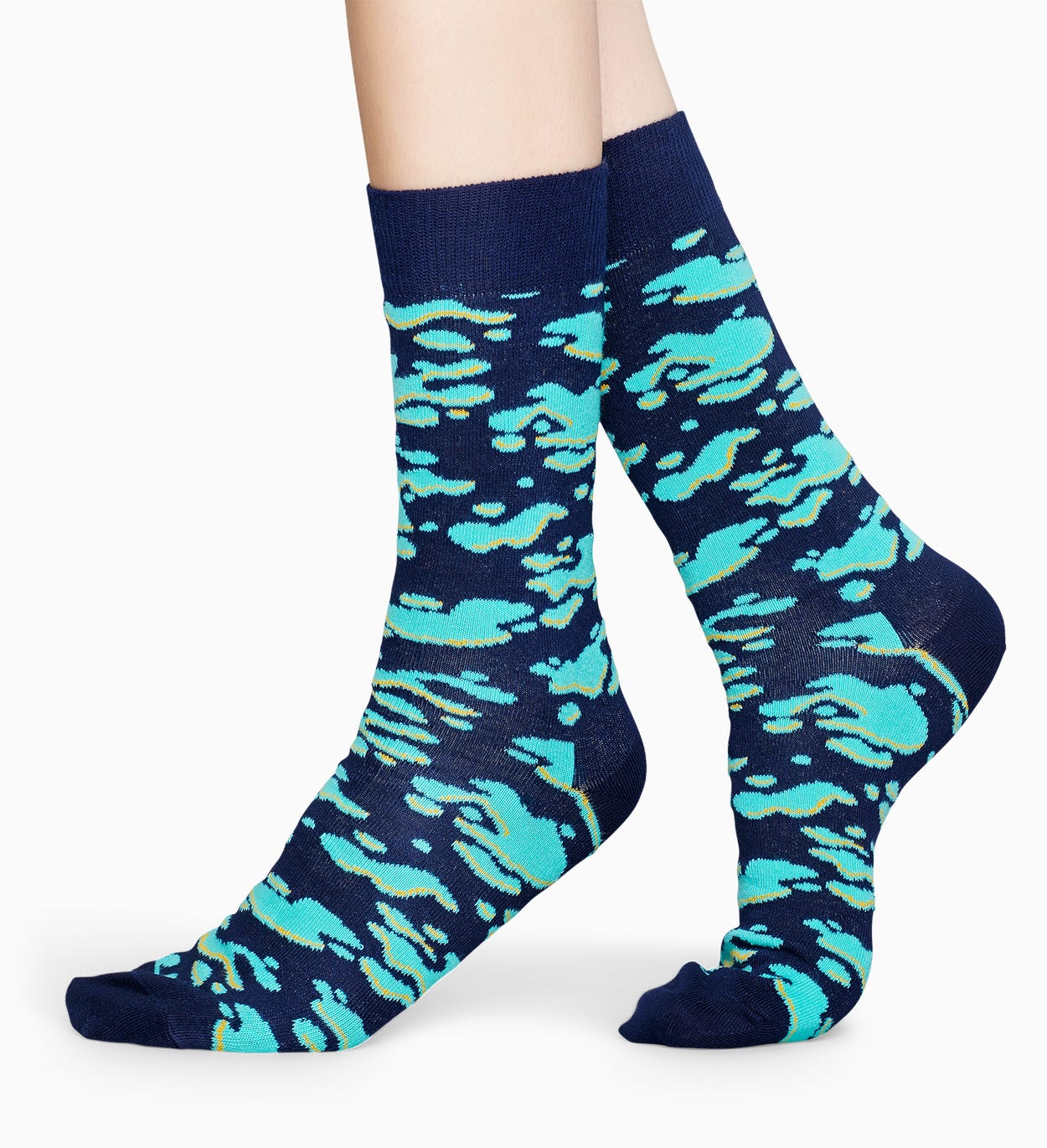 Gemusterte marineblaue Socken: Puddle | Happy Socks
