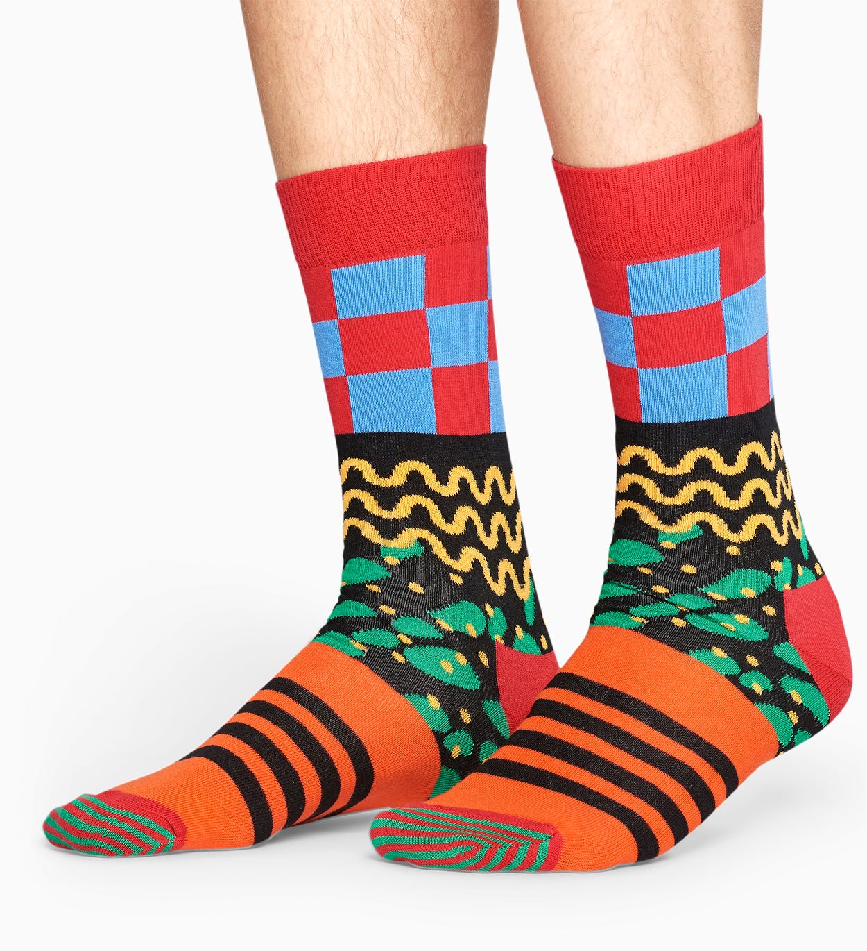 Orange Red socks: Mix Max pattern | Happy Socks