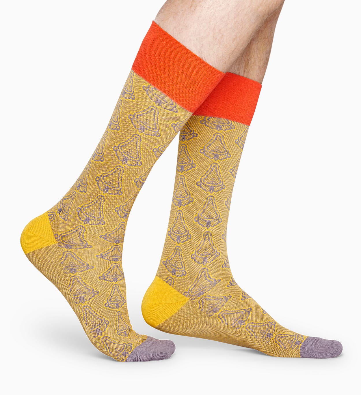Gelb Anzugsocken: Kunst - Dressed | Happy Socks