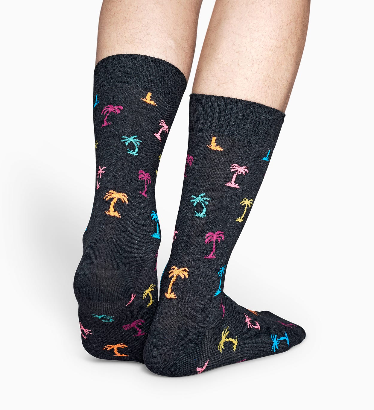 Schwarze Baumwollsocken: Palm Beach Style | Happy Socks
