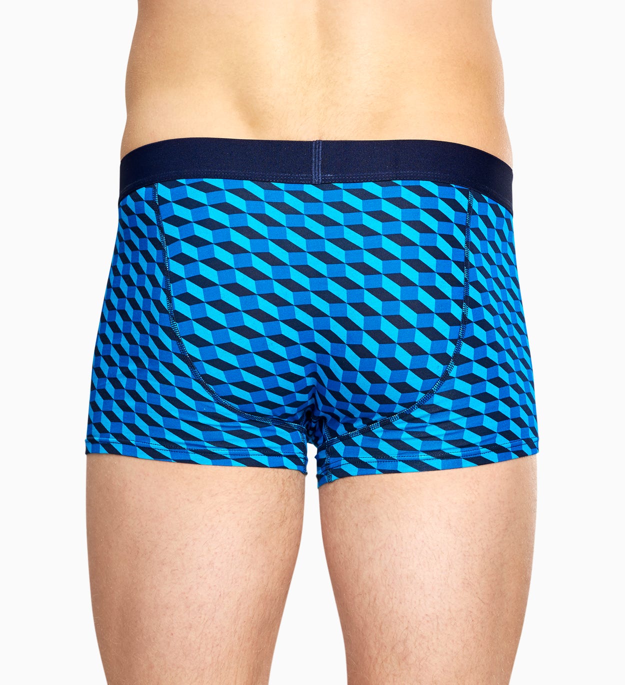 Blue trunk: Filled Optic - Men's Underwear | Happy Socks