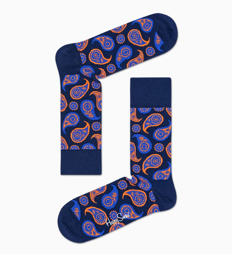 Dunkelblaue Socken: Paisley | Happy Socks