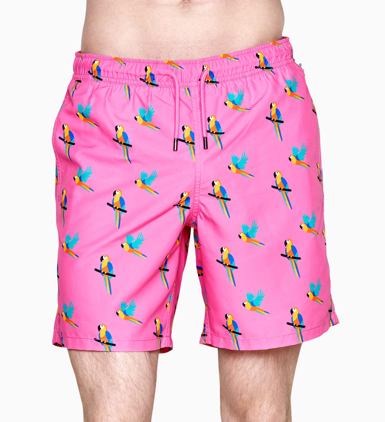 Bunte Badehosen: Parrot Muster Pink I Happy Socks
