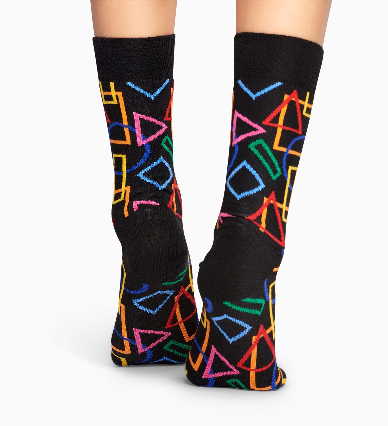 Black socks: Geometric pattern | Happy Socks