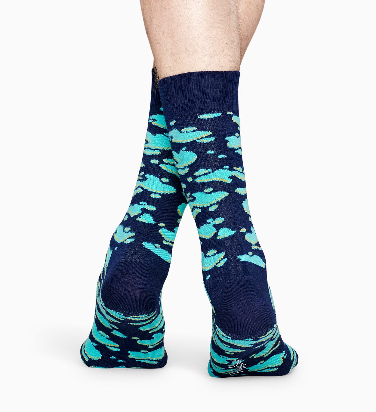 Gemusterte marineblaue Socken: Puddle | Happy Socks