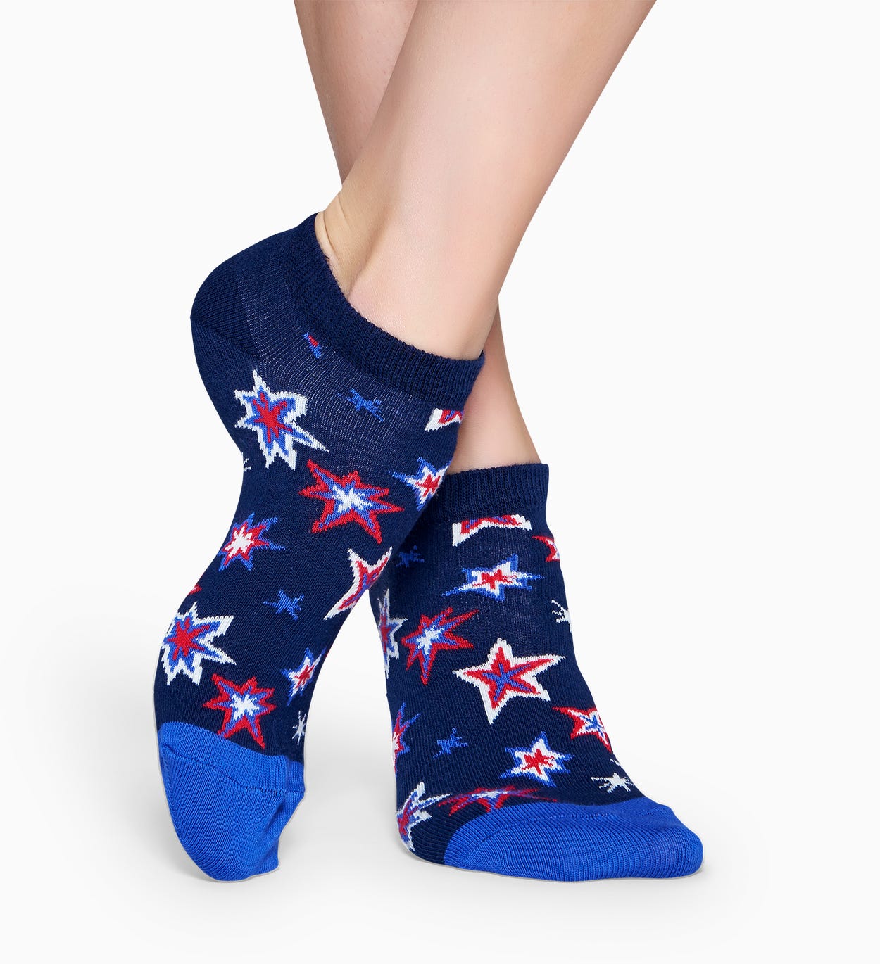 Blaue Sneakersocken: Bang Bang Design | Happy Socks