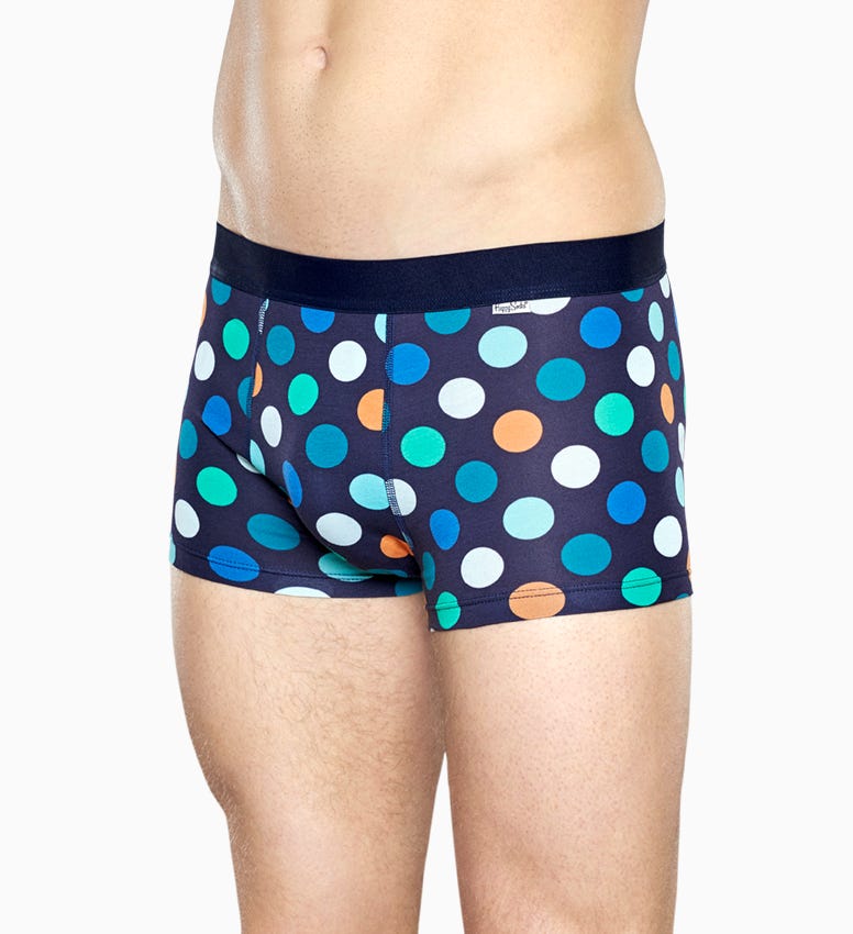 Blaue Herrenunterwäsche 2-Pack: Big Dot Trunk | Happy Socks