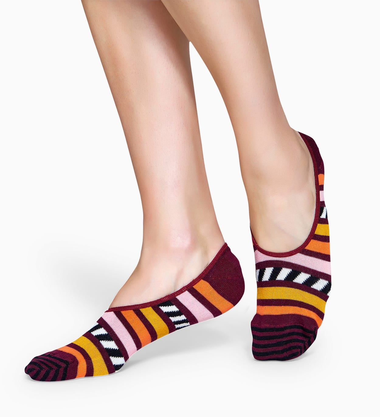 Burgunder Füßlinge: Stripe And Stripe Design | Happy Socks