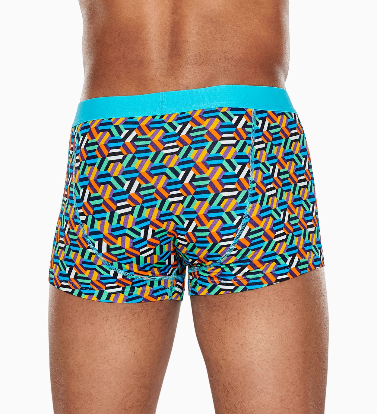 Schwarze Trunk: Hexagon - Herrenunterwäsche | Happy Socks