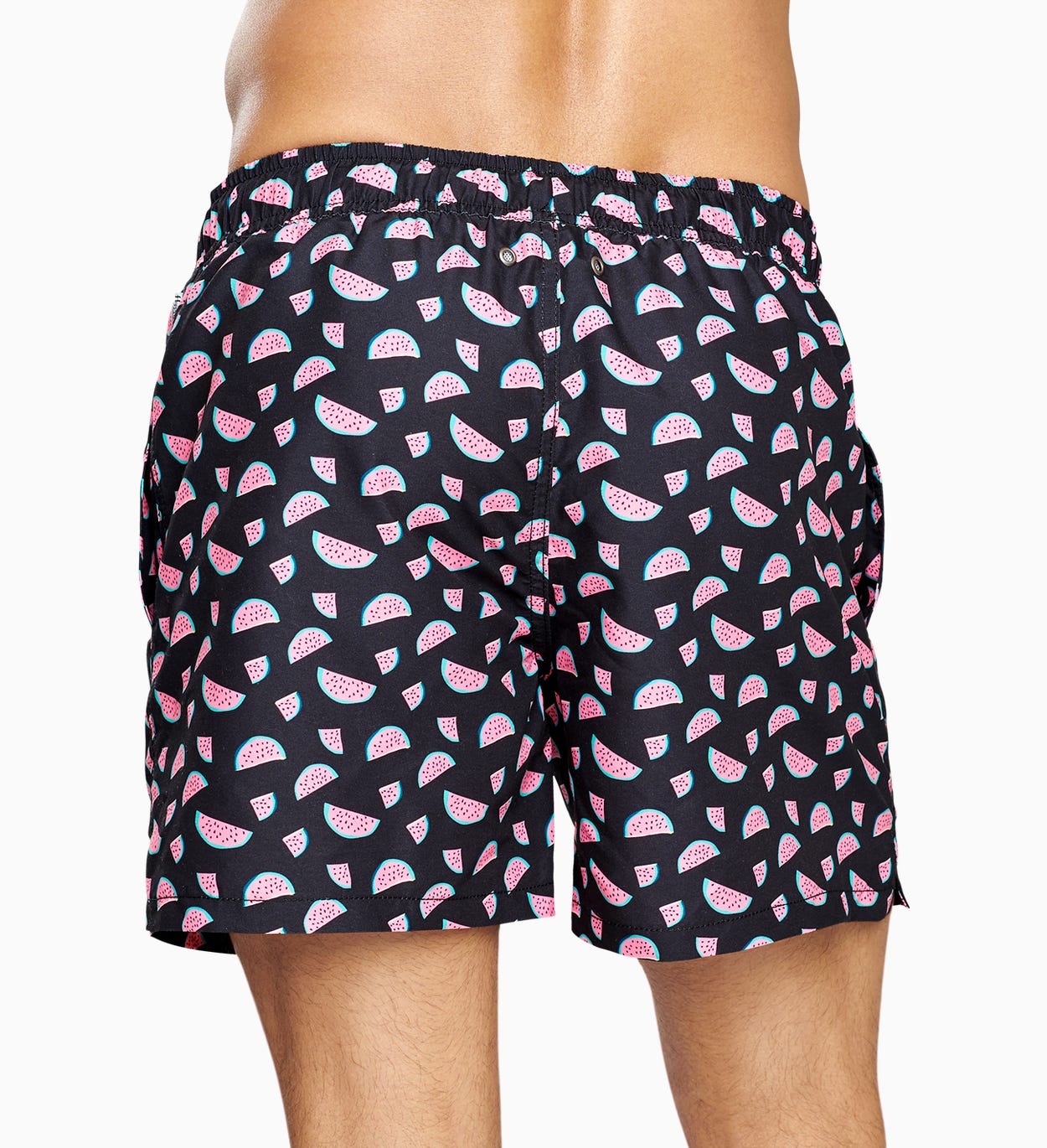 Schwarze Badeshorts für Männer: Watermelon I Happy Socks