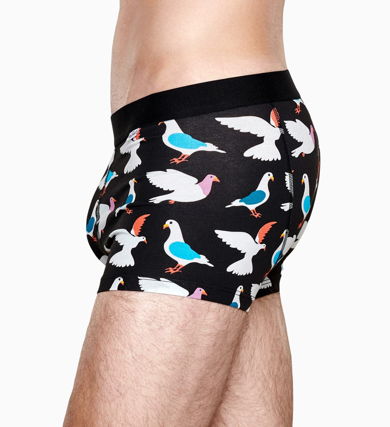 Men's underwear: Pigeon Trunk, Black | Happy Socks