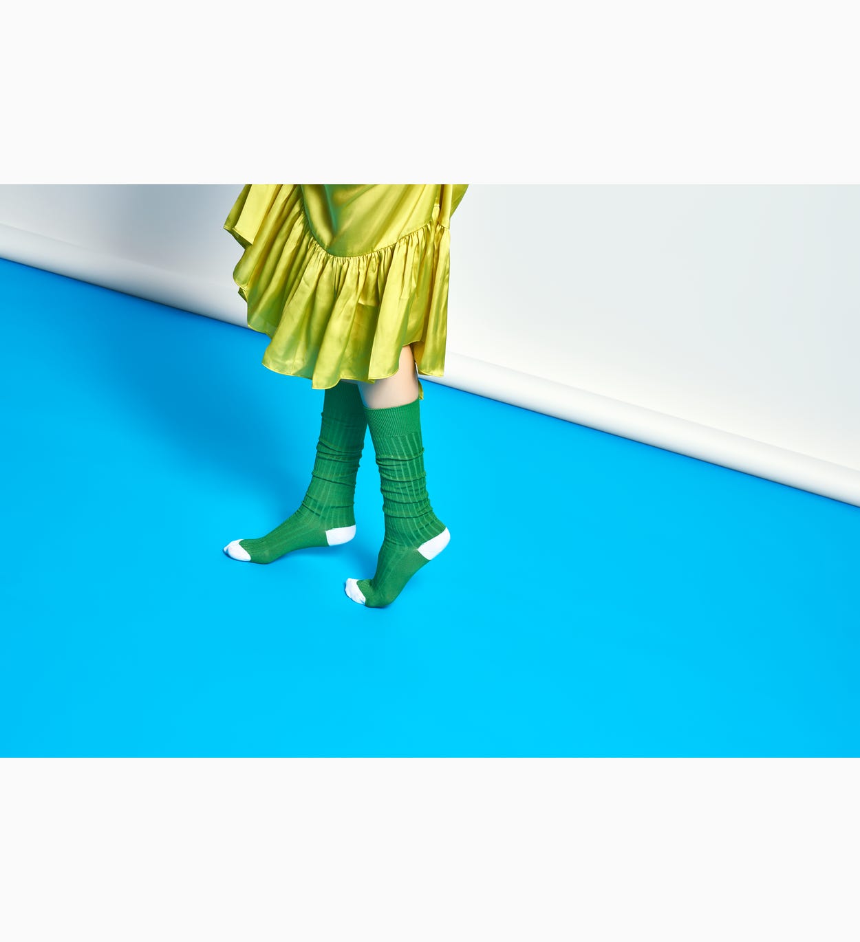 Kniehohe Socken für Damen: Cilla - Grün | Hysteria