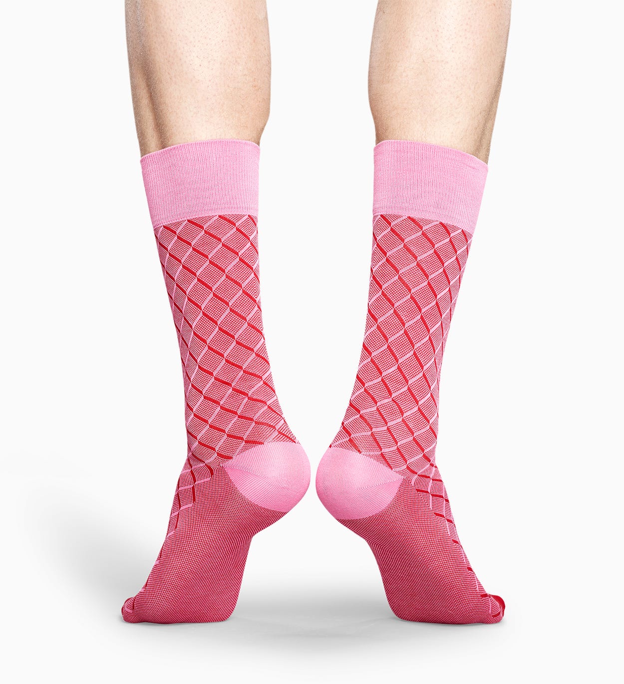 Pinke Anzugsocken: Square Optic - Dressed | Happy Socks
