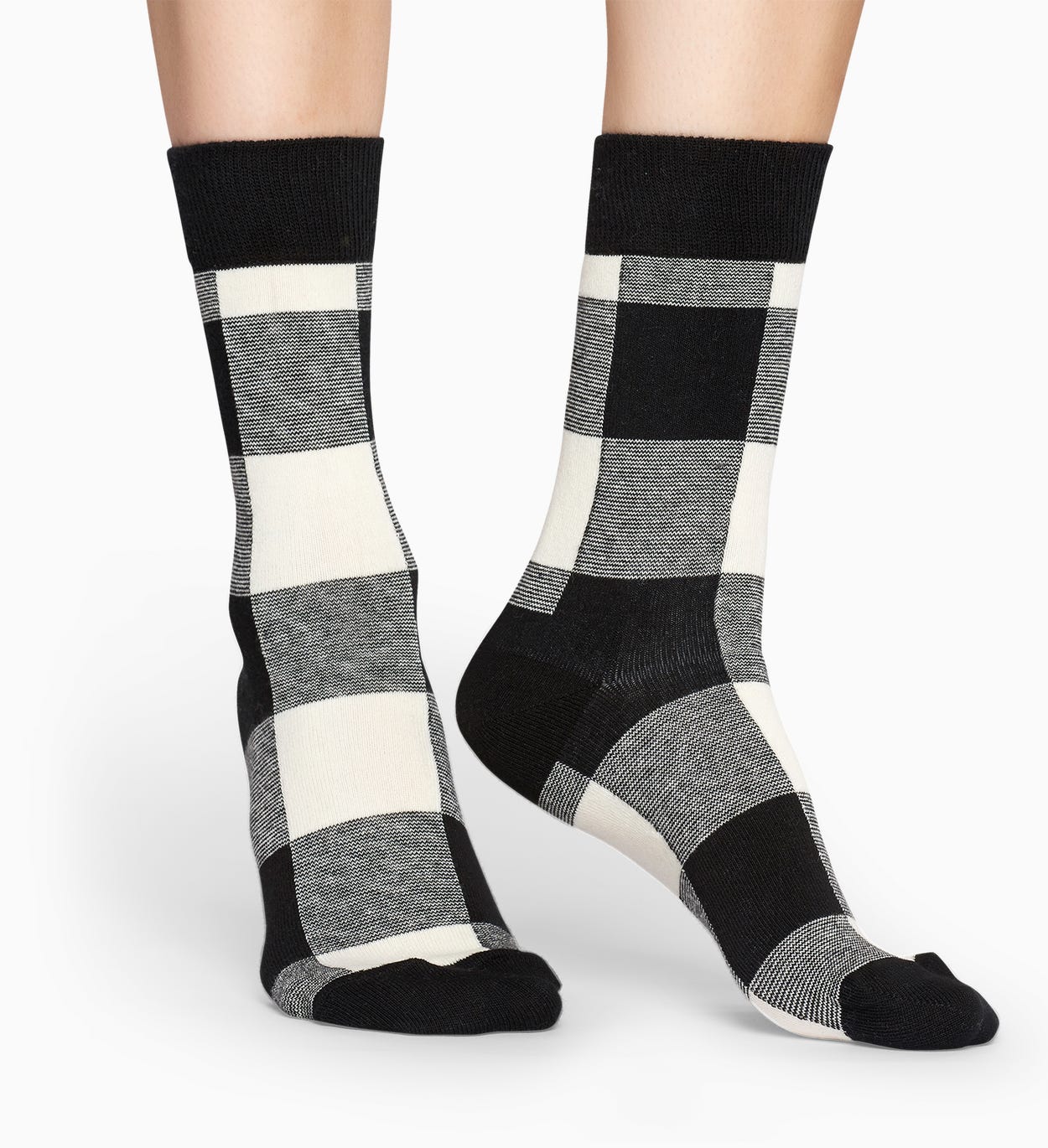 Black socks: Gingham pattern | Happy Socks