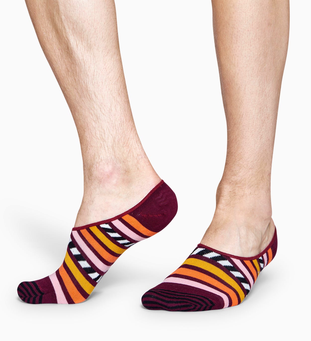 Burgunder Füßlinge: Stripe And Stripe Design | Happy Socks