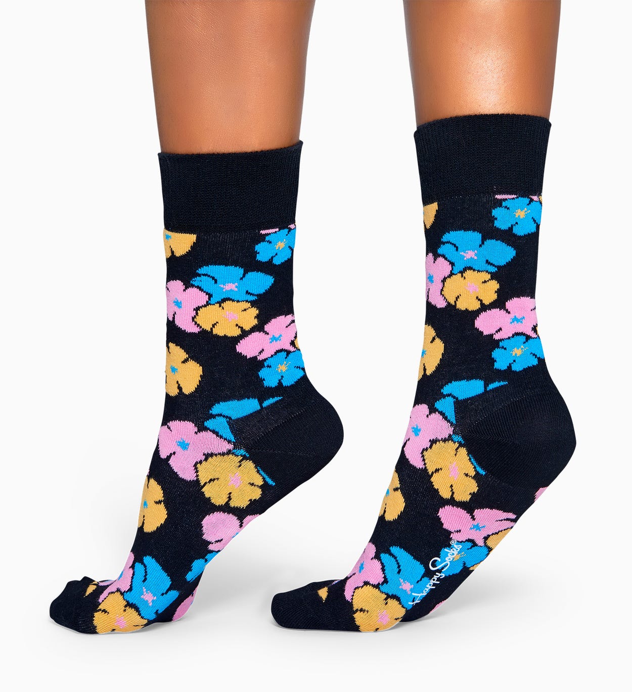 Schwarze Baumwollsocken: Kimono Design | Happy Socks