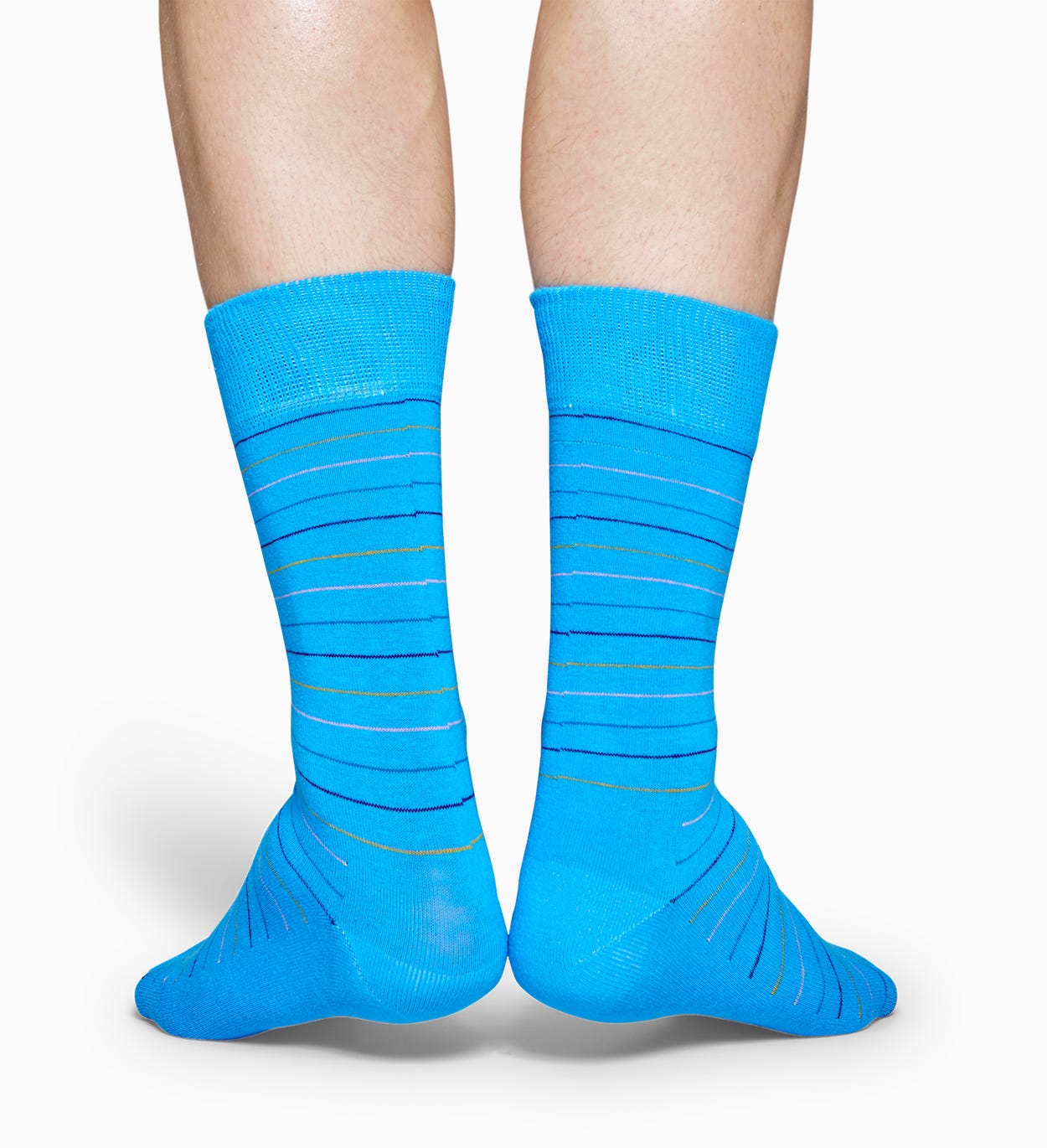 Blaue Baumwollsocken: Thin Stripe Design | Happy Socks