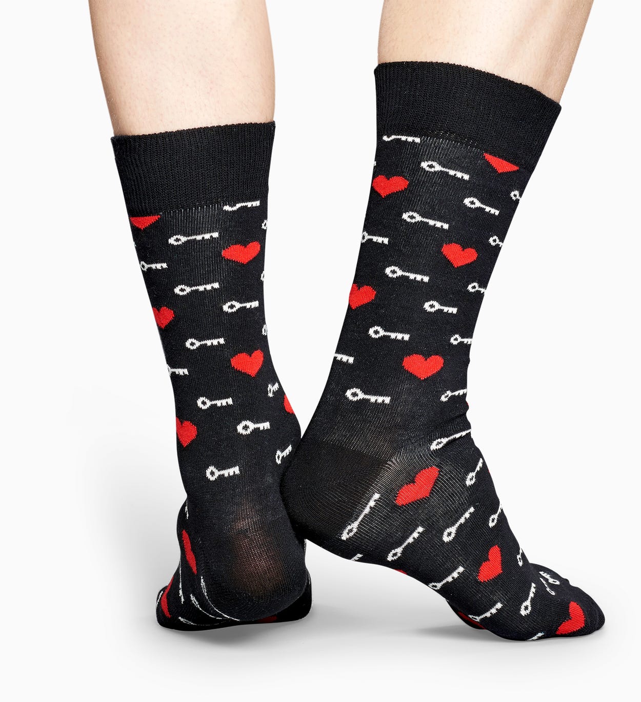 Schwarze Socken: Key To My Heart | Happy Socks