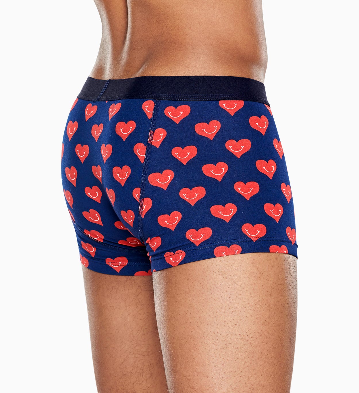 Marineblauer Trunk: Smile Heart - Herrenunterwäsche | Happy Socks
