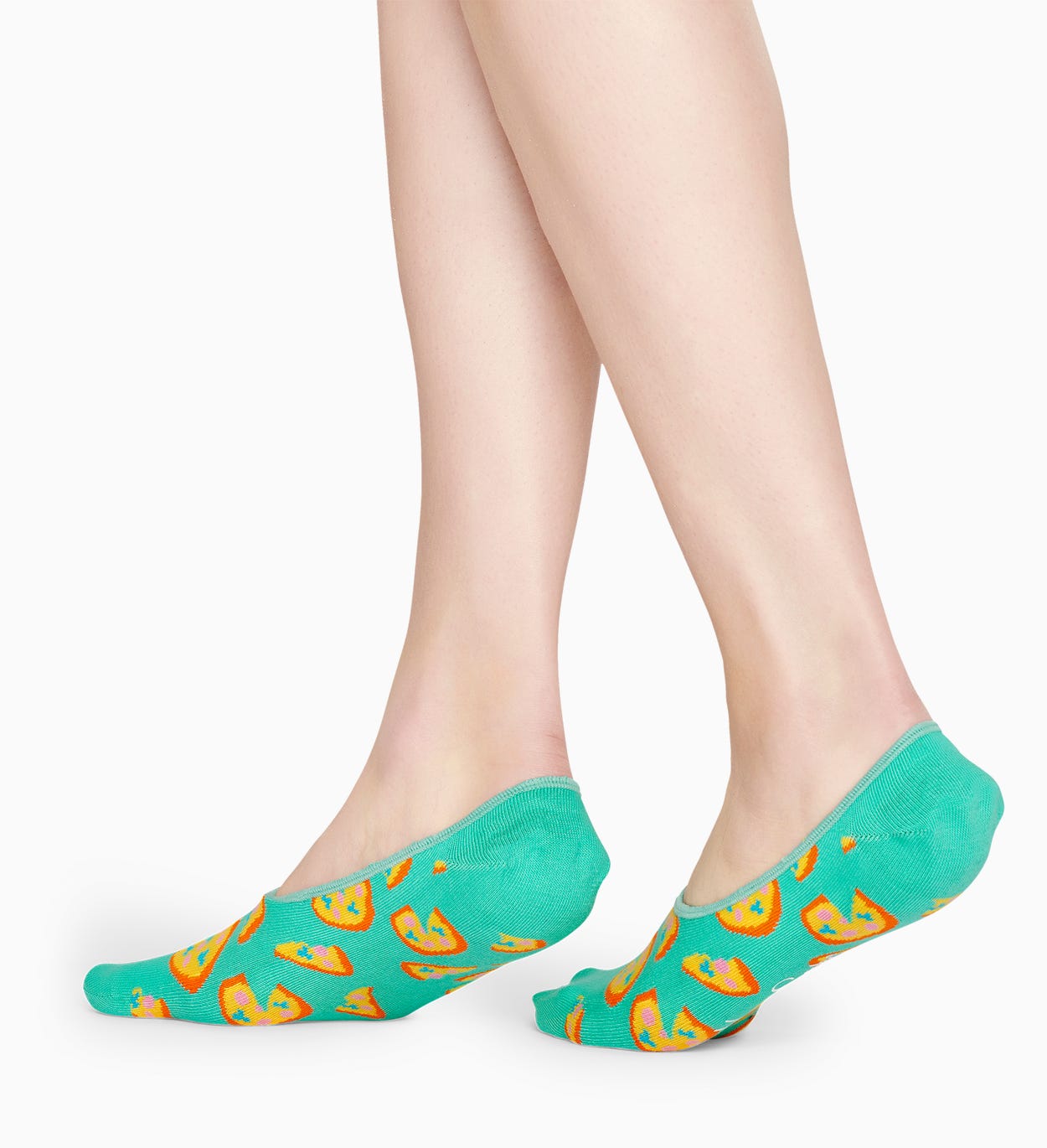 Türkise Füßlinge: Pizza Muster | Happy Socks