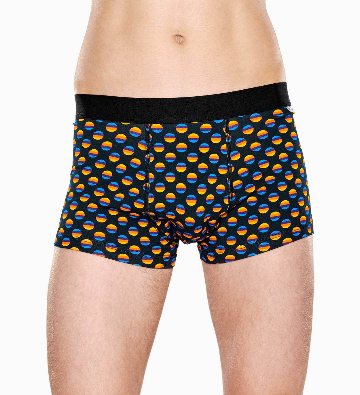 Schwarze Trunk: Sunrise Dot - Herrenunterwäsche | Happy Socks