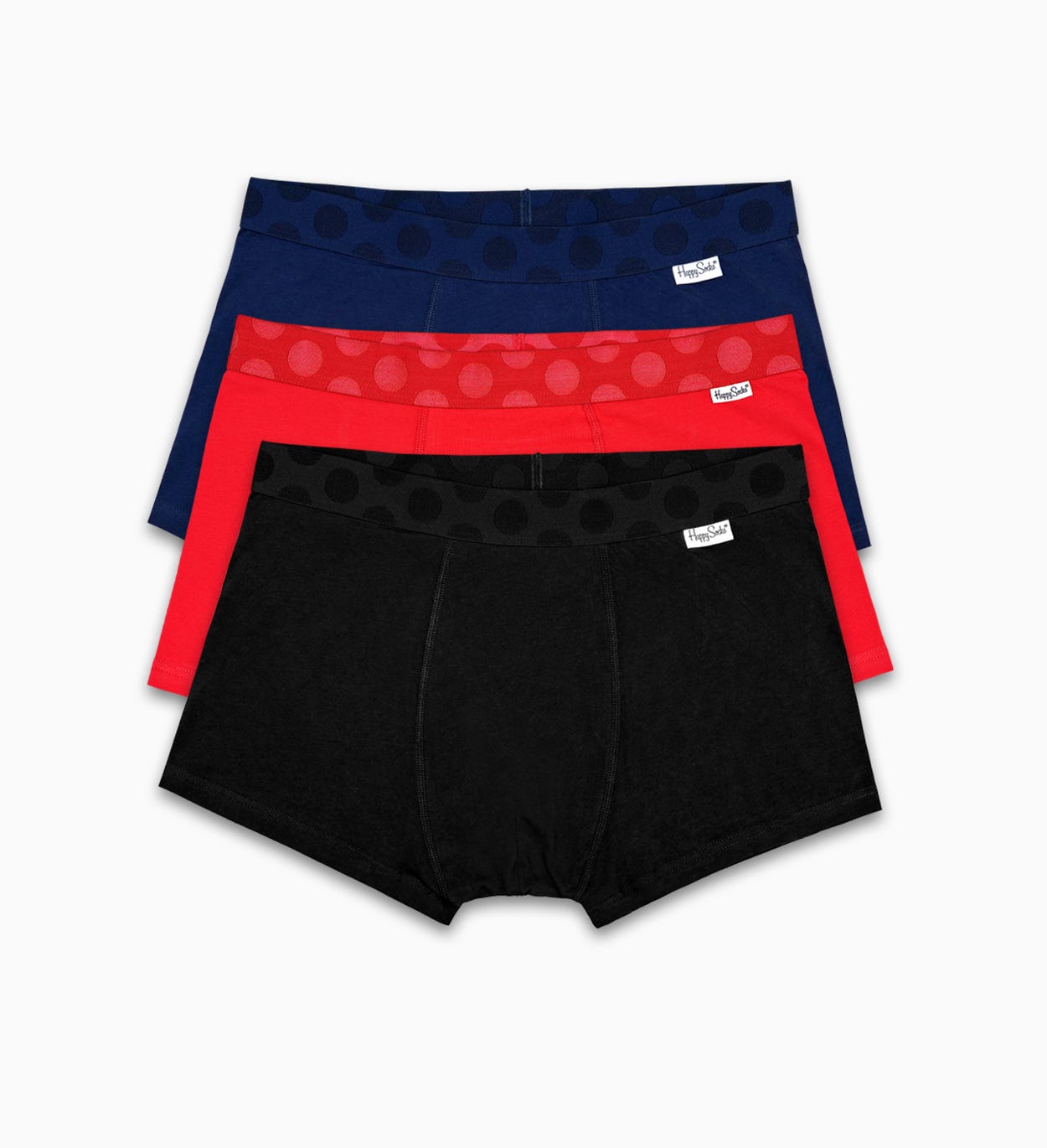 Blue trunk: Solid - Men's Underwear 3pc | Happy Socks