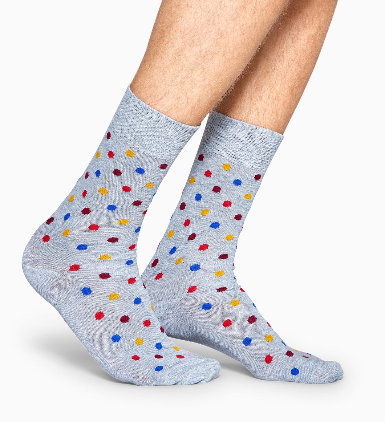 Graue Baumwollsocken: Dot Design | Happy Socks