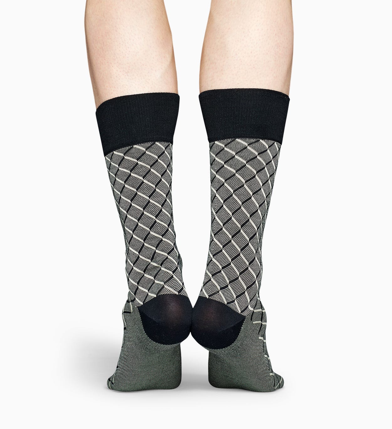 Graue Dressed Socken: Square Optic Style | Happy Socks