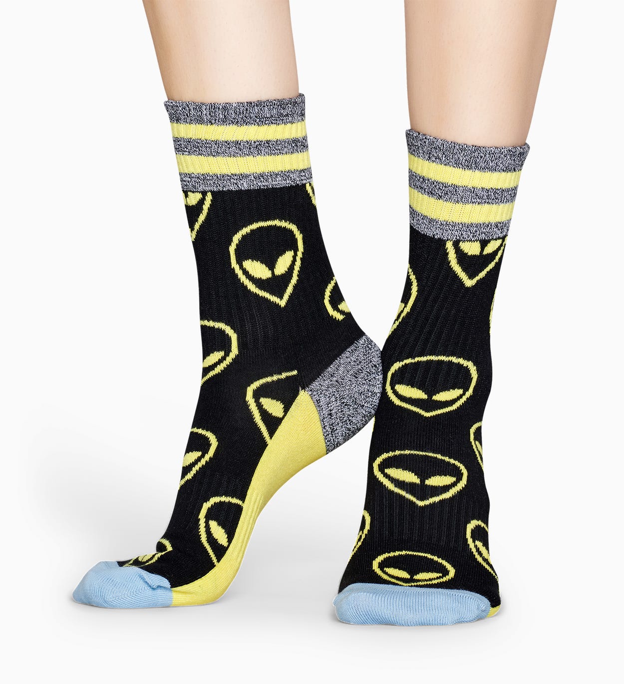 Schwarze Sportsocken: Alien - ATHLETIC | Happy Socks