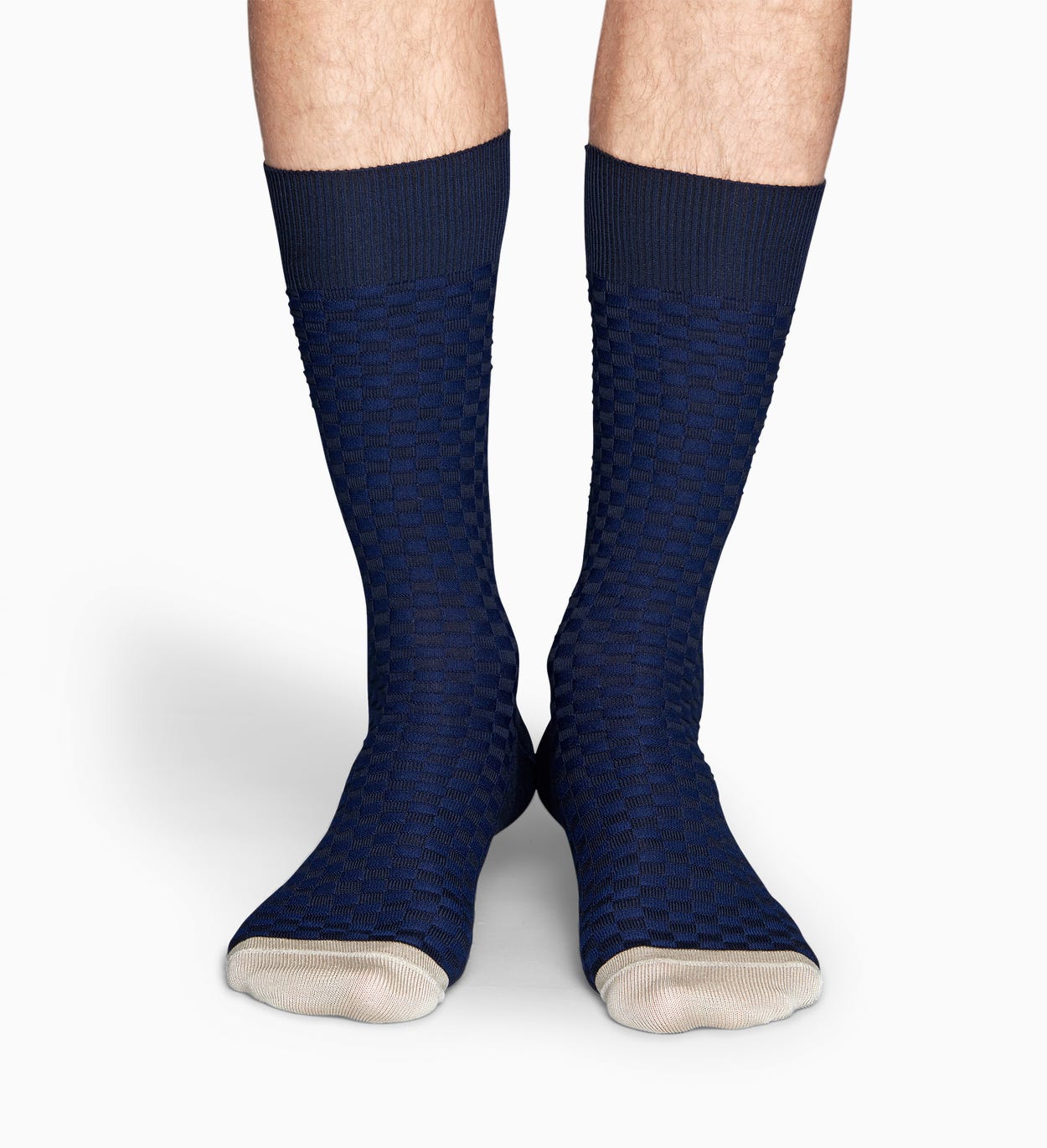 Dunkelblaue Anzugsocken: Moss Knit - Dressed | Happy Socks