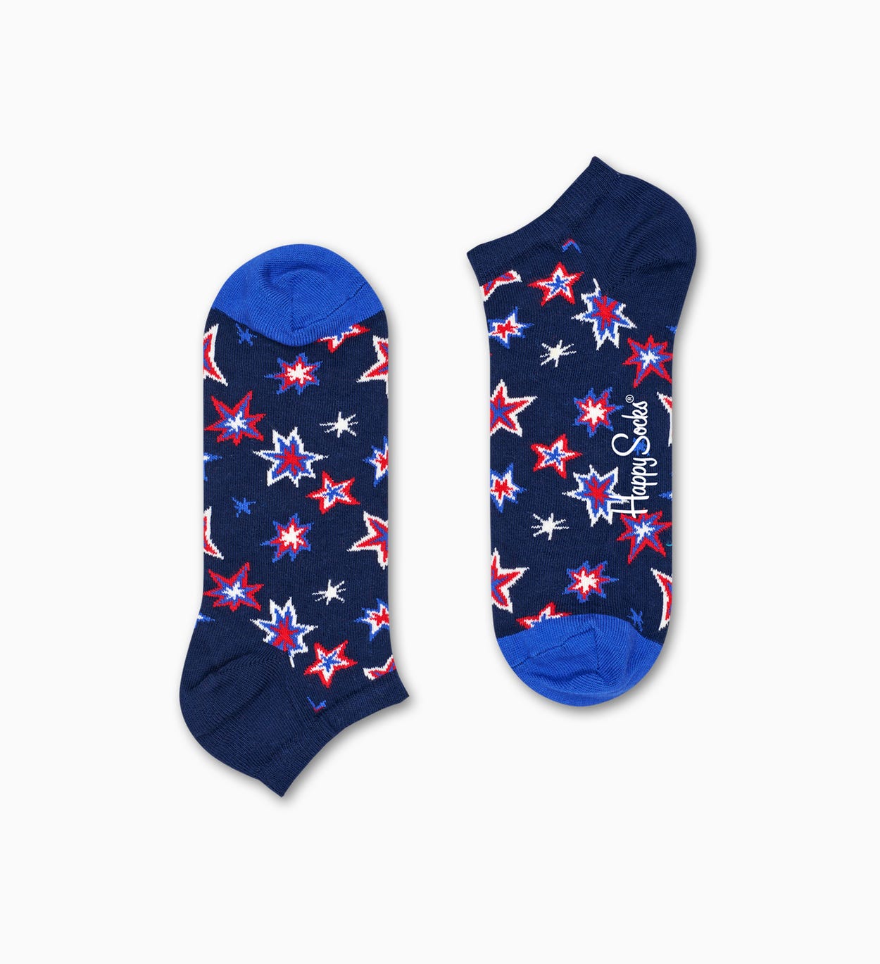 Blaue Sneakersocken: Bang Bang Design | Happy Socks