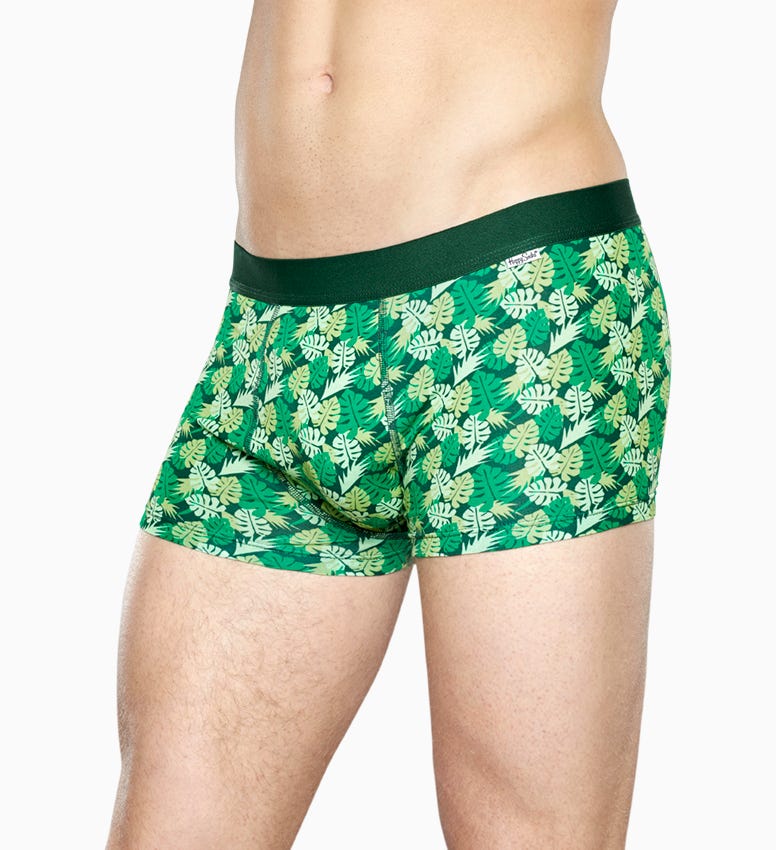 Grüne Herrenunterwäsche: Blätter Trunk | Happy Socks