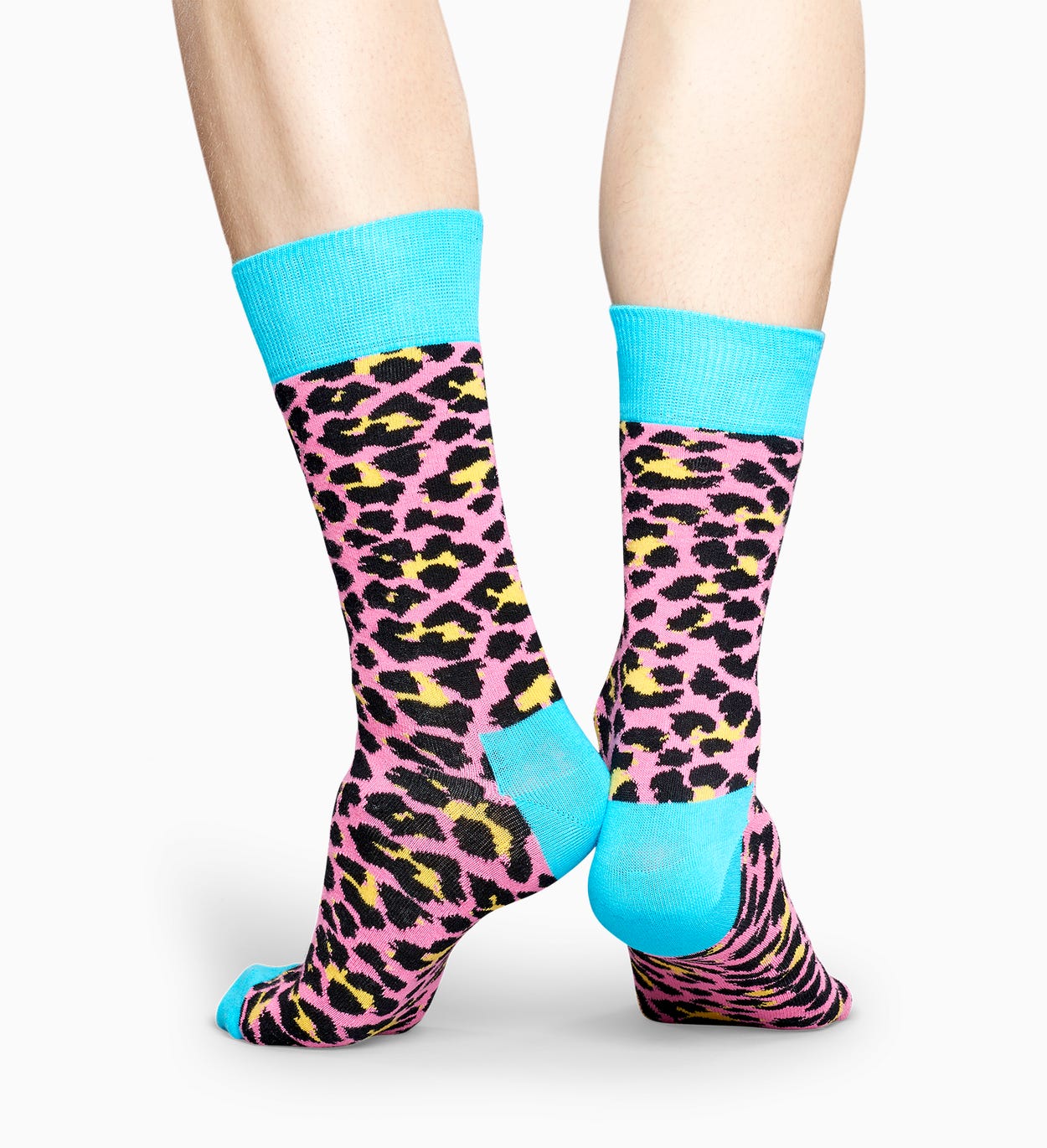 Pinke gemusterte Socken: Leopard | Happy Socks