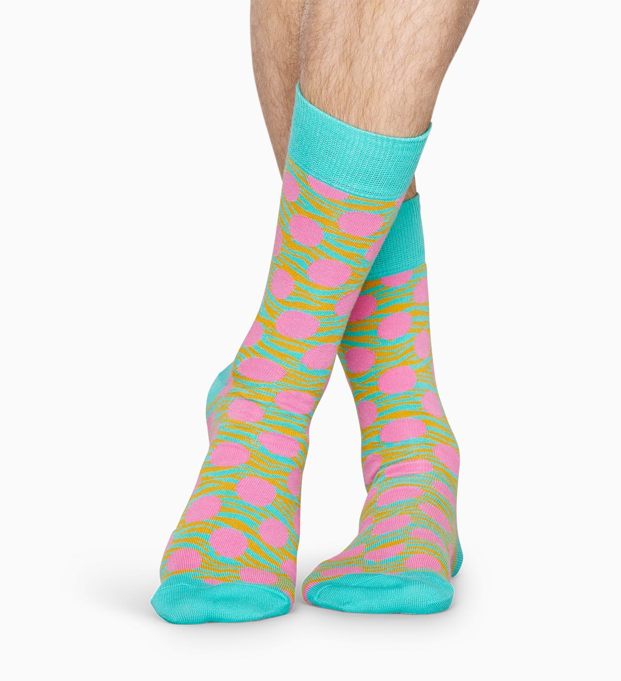 Gemusterte türkise Socken: Tiger Dot | Happy Socks