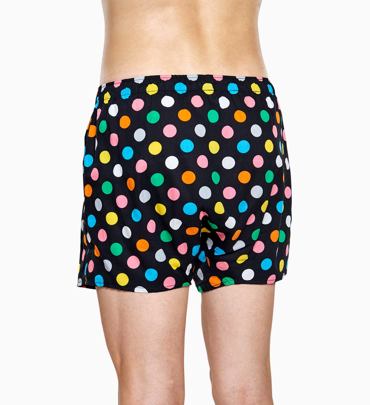 Schwarze Herren Unterwäsche: Big Dot Boxer | Happy Socks