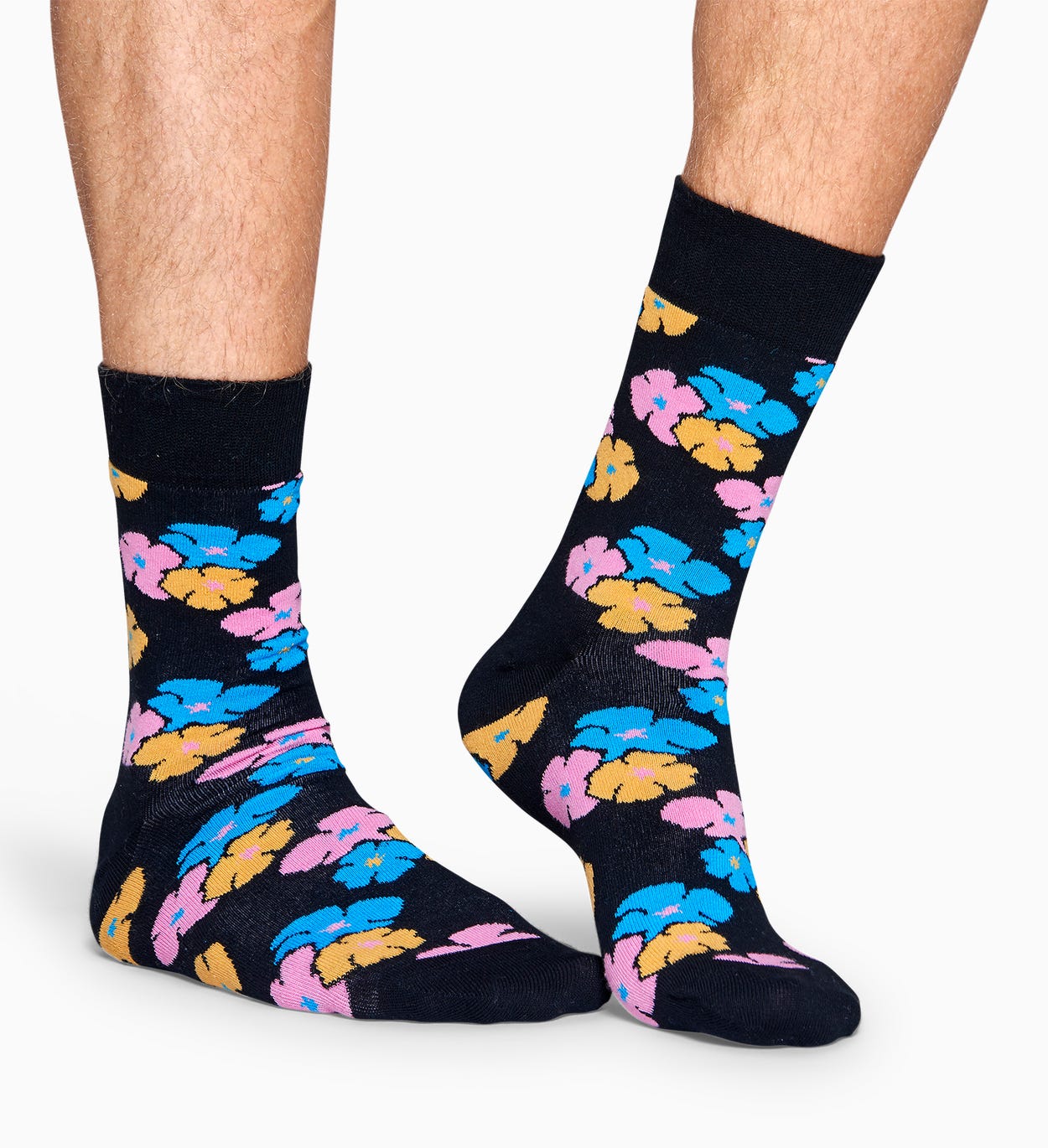 Schwarze Baumwollsocken: Kimono Design | Happy Socks