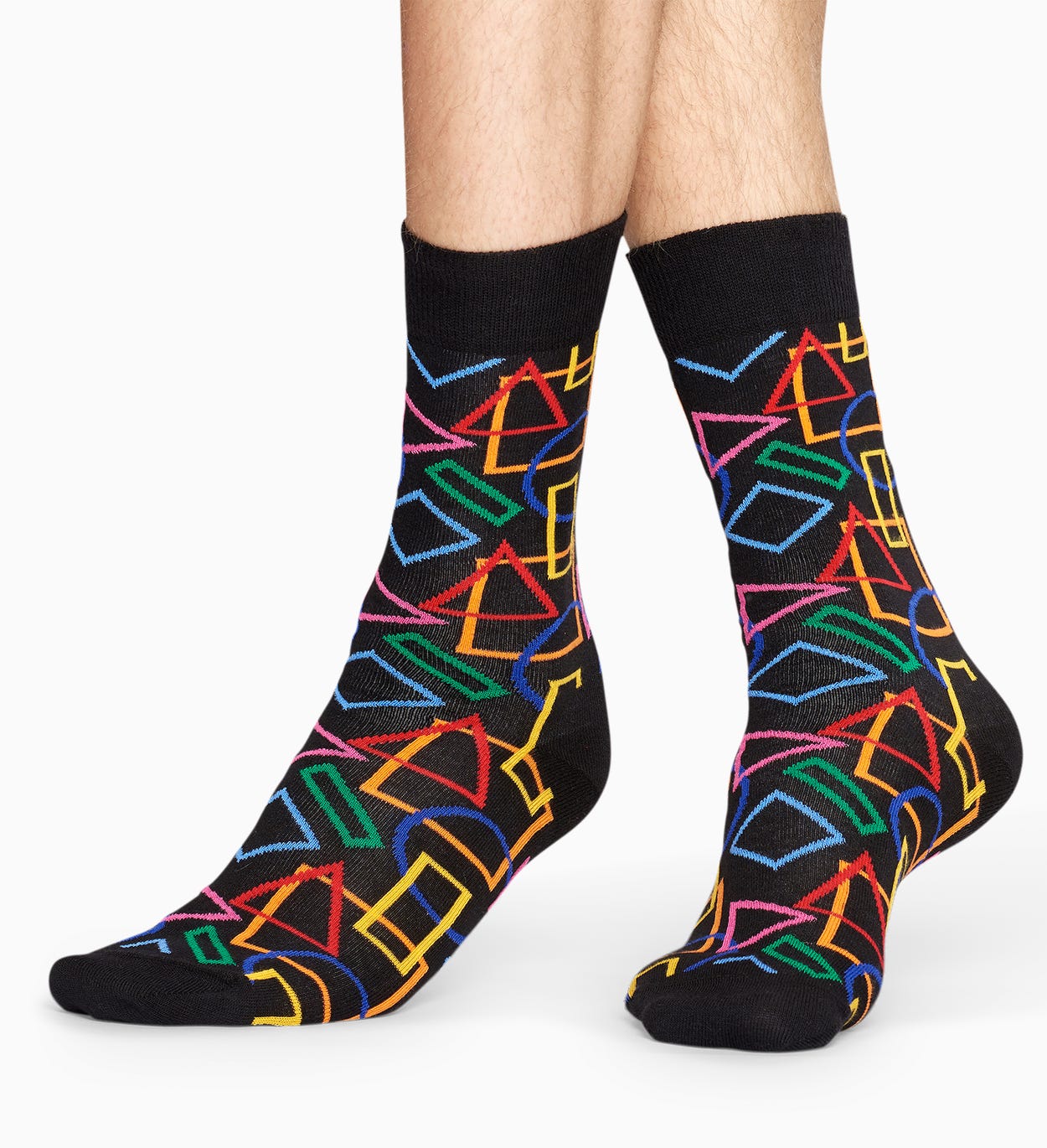 Black socks: Geometric pattern | Happy Socks