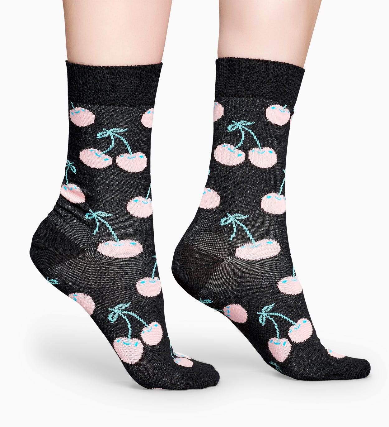 Kischen Socken in Schwarz Rosa: Cherry | Happy Socks