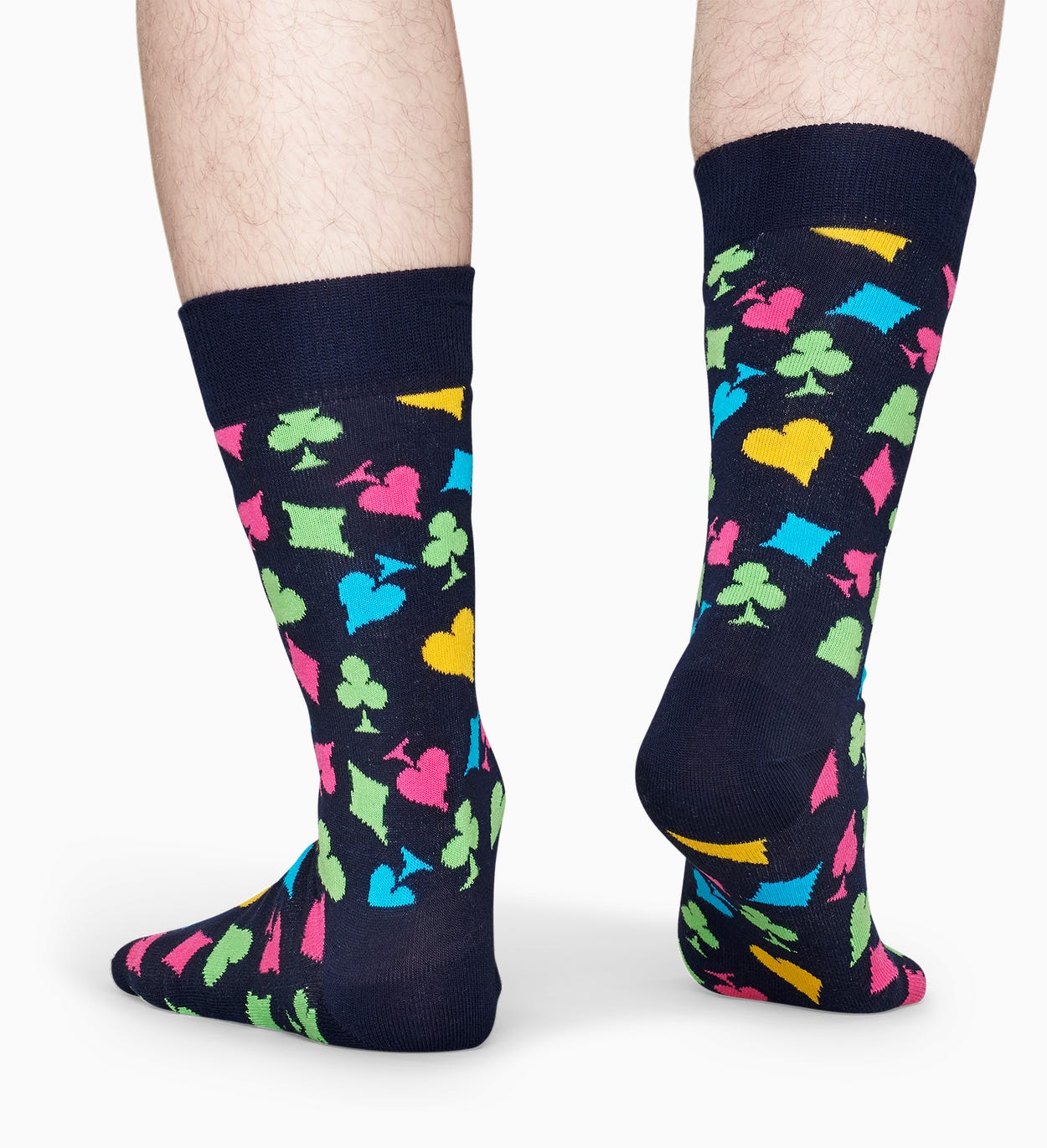 Gemusterte marineblaue Socken: Karten | Happy Socks