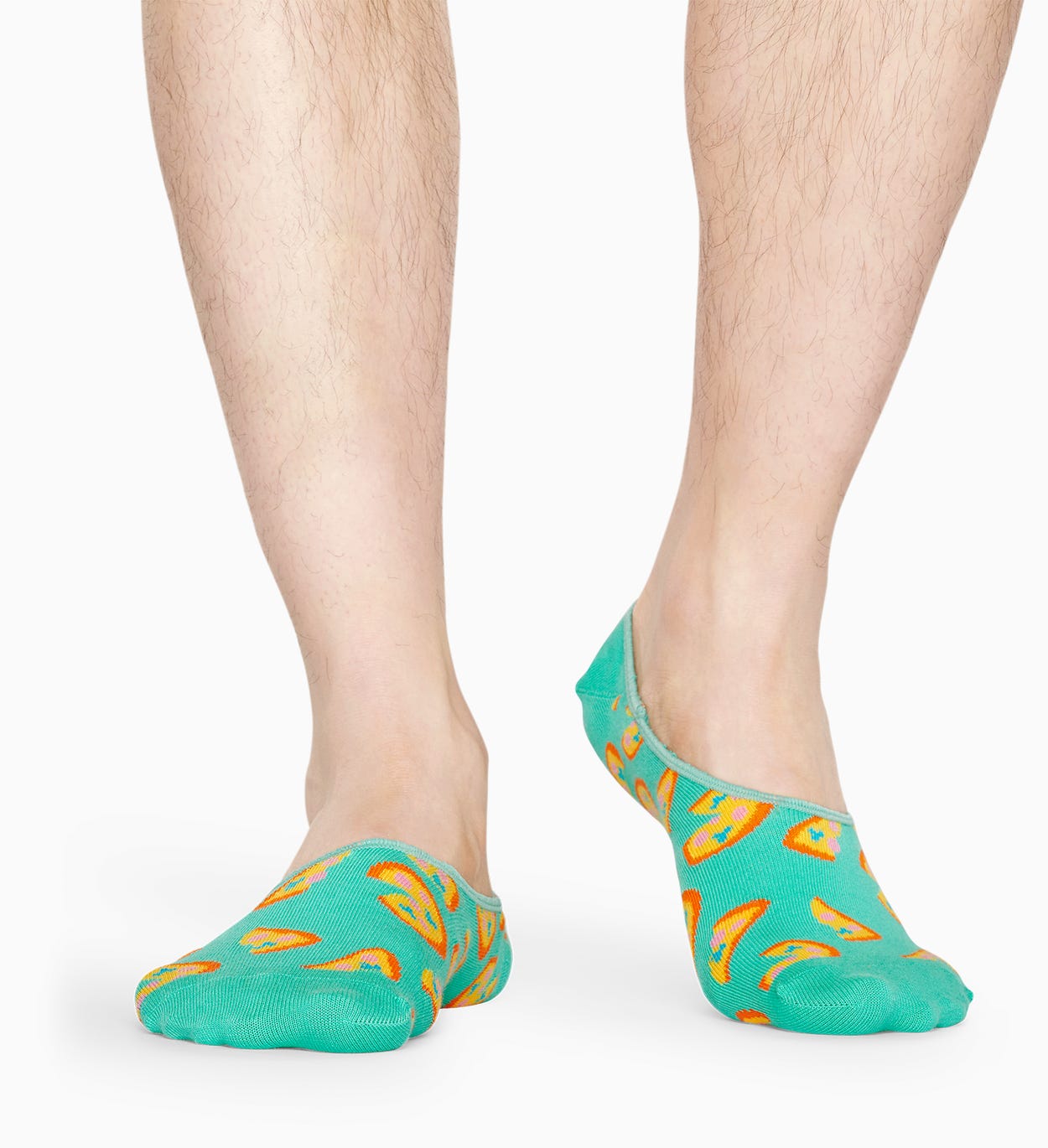 Türkise Füßlinge: Pizza Muster | Happy Socks